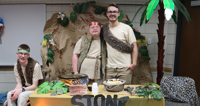 chili cook off with stonage themed booth and costumes