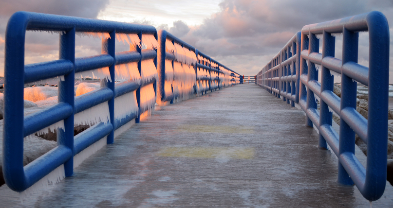 Holland State Park Pier in Winter