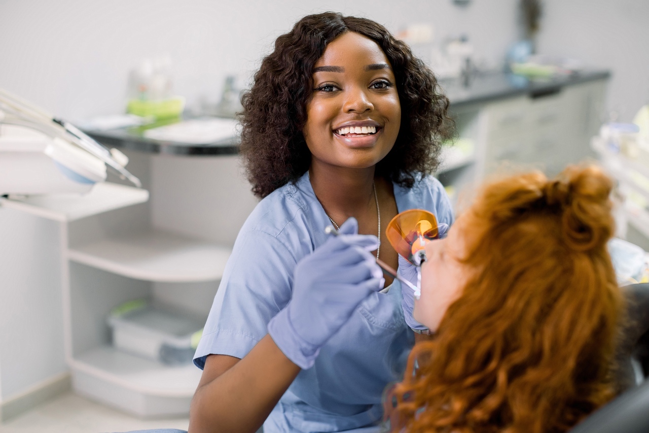 Dental Assistant Student with patient 