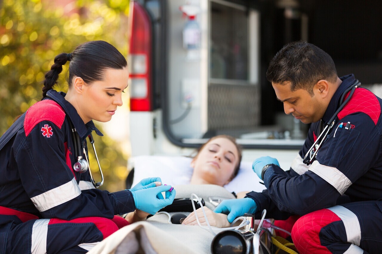 Emergency Medical Technicians with patient
