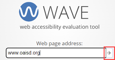 WAVE Tool Enter Website Screenshot